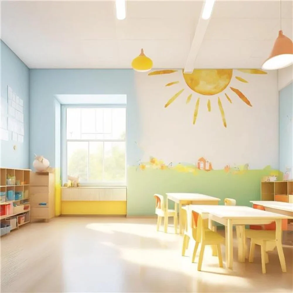 Half Sun Wall Decal Extra Large Boho Sunshine Peel Stick Removable Nursery Decor